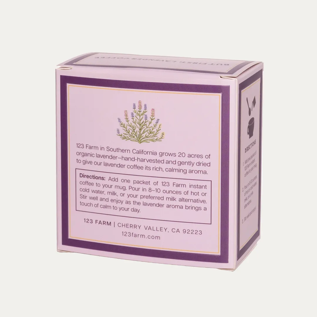 Instant Lavender Coffee – Arabica Blend, 8 Packs Eco Box