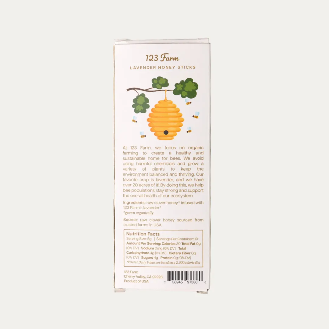 Lavender Honey Sticks – 10 Pack with Storybook Style Design