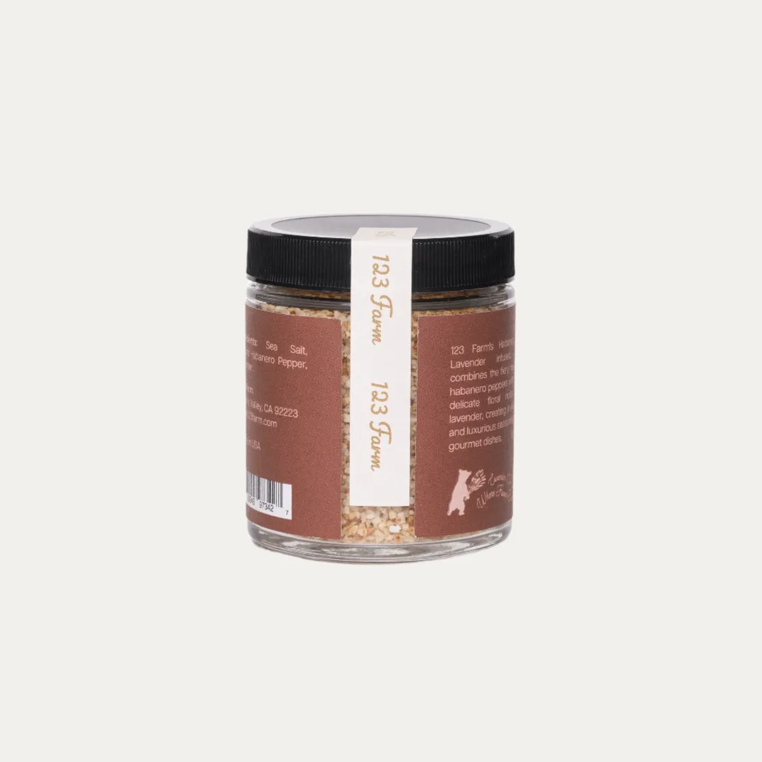 Habanero & Lavender Salt – 123 Farm Gourmet Seasoning, 4 oz
