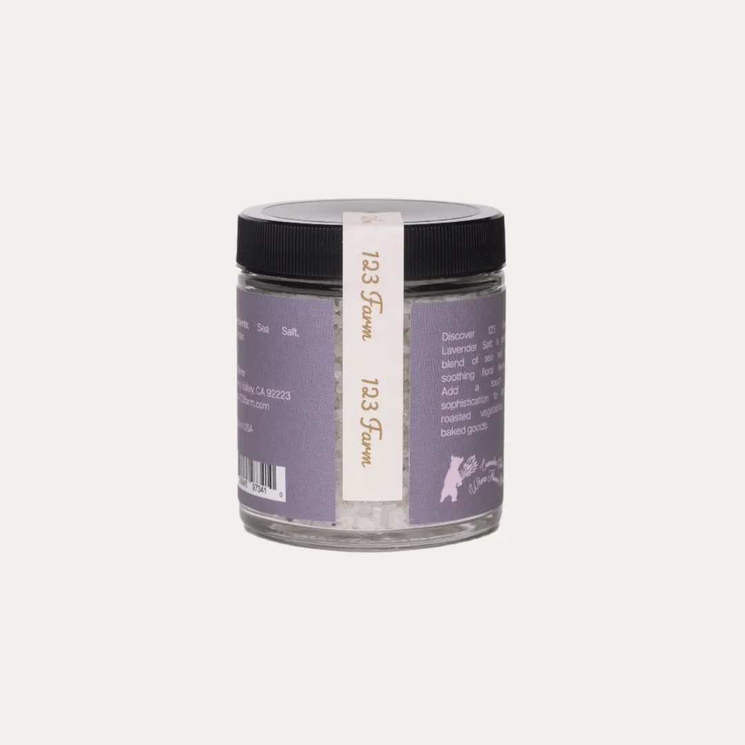 Lavender Salt – 123 Farm Gourmet Seasoning, 4 oz