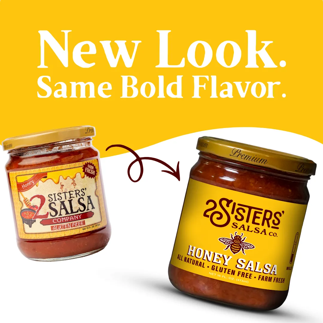 2 Sisters' Salsa –Honey Clean Label, No Sugar Added – 16 oz