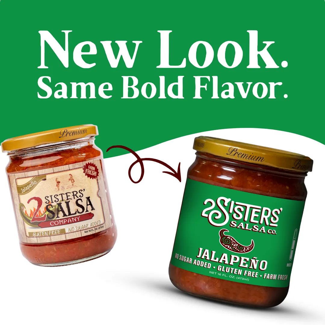 2 Sisters' Salsa Jalapeno – Clean Label, No Sugar Added – 16 oz