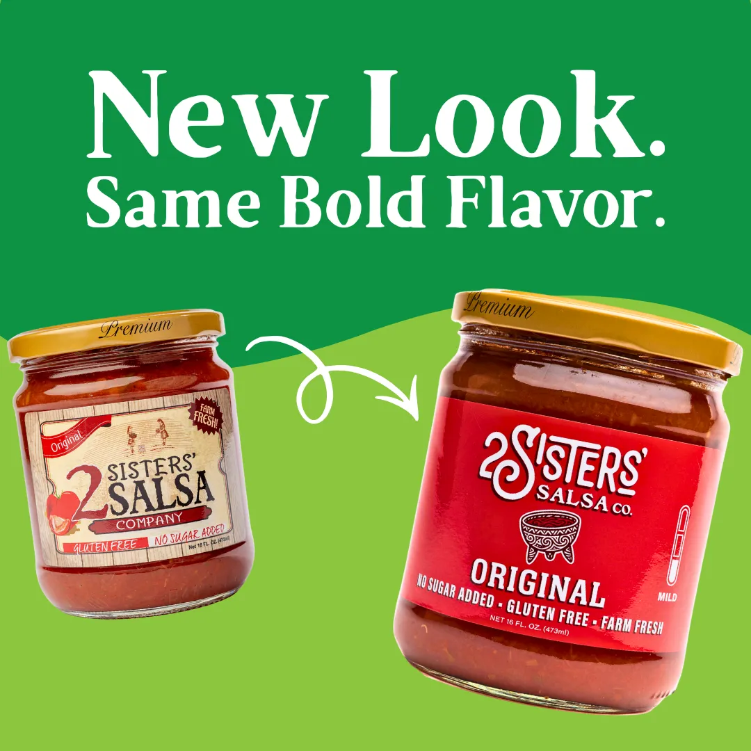 2 Sisters' Salsa –Original  Clean Label, No Sugar Added – 16 oz