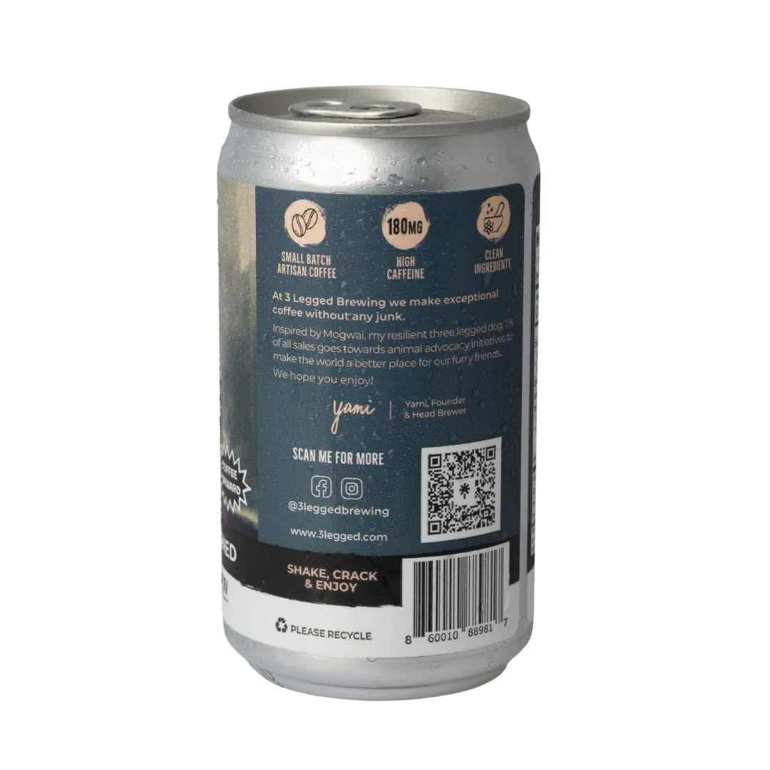 Black Unsweetened Nitro Cold Brew Ready-to-Drink Canned Coffee
