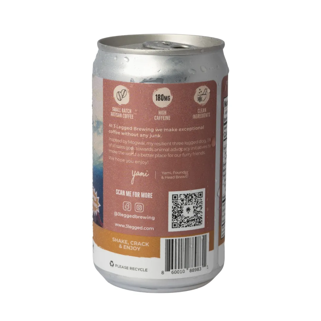 Caramel Nitro Cold Brew Ready-to-Drink, 0-Sugar, 0-dairy Canned Coffee