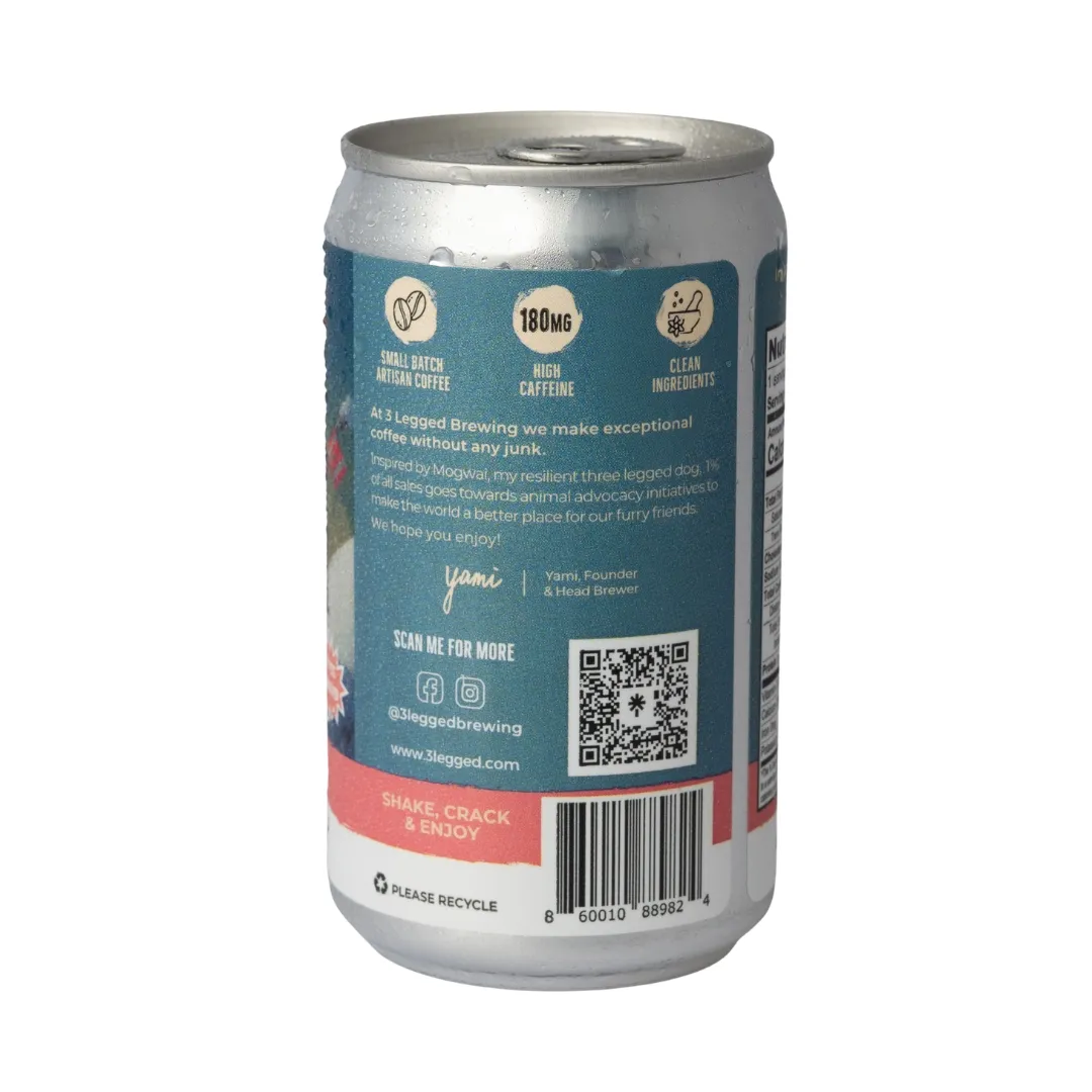 French Vanilla Nitro Cold Brew Ready-to-Drink, 0-Sugar, 0-dairy Canned Coffee