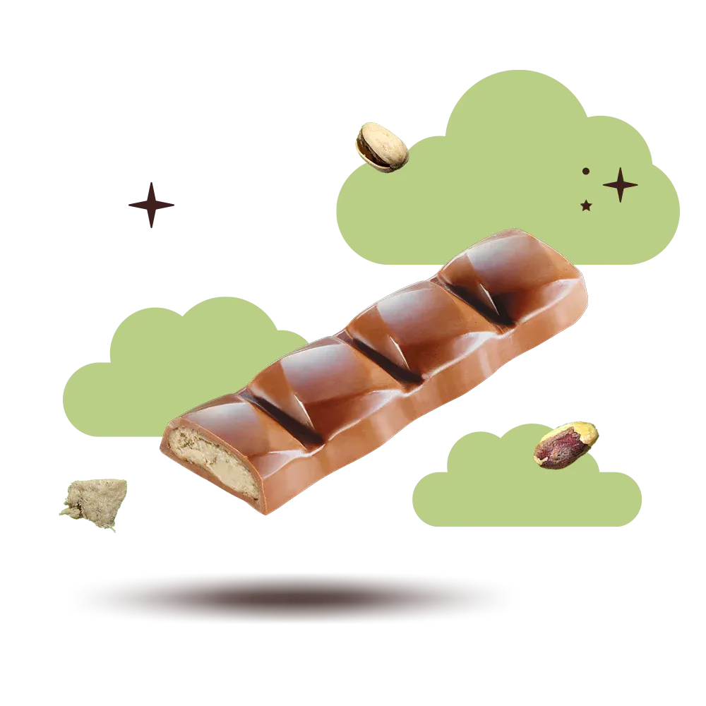 Pistachio & Halva Cream - Oat Milk Chocolate Confection