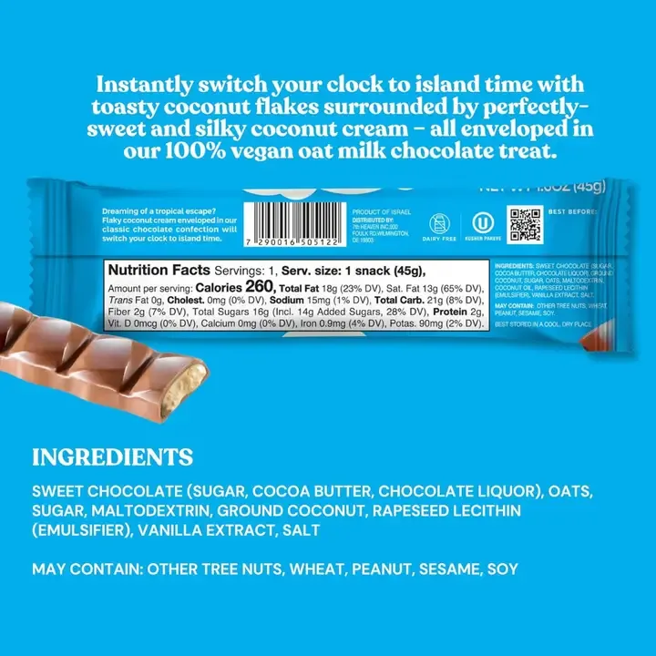 Caramelized Coconut - Oat Milk Chocolate Confection