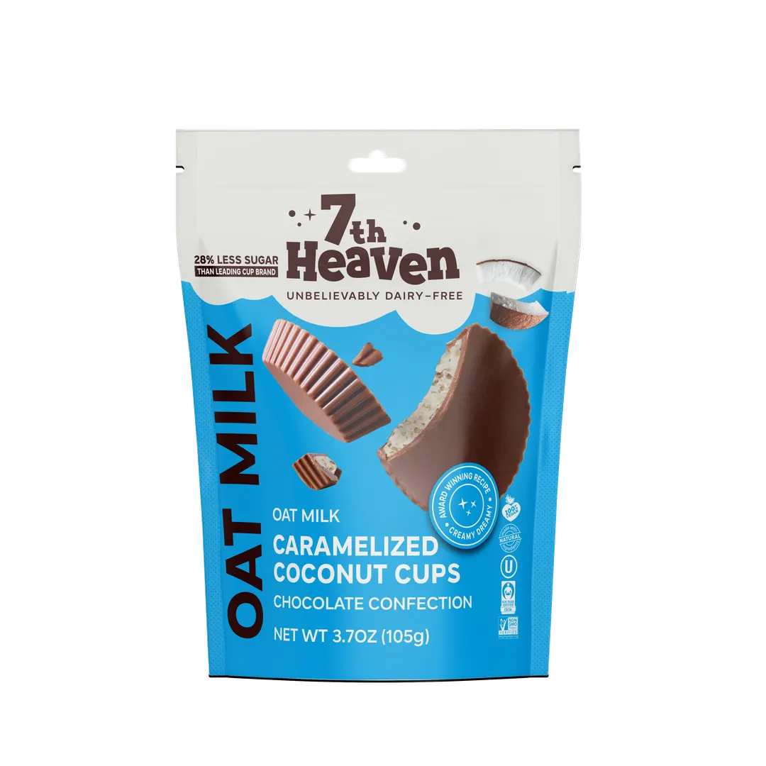 Caramelized Coconut Cups Pouch - Oat Milk Chocolate Confection
