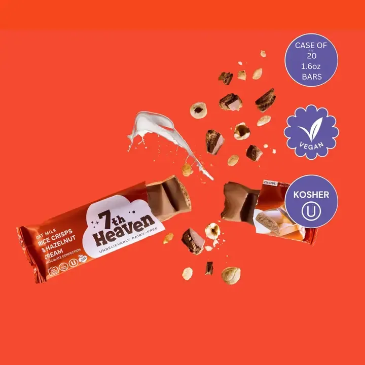 Hazelnut Cream & Rice Crisps - Oat Milk Chocolate Confection