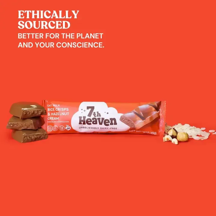 Hazelnut Cream & Rice Crisps - Oat Milk Chocolate Confection