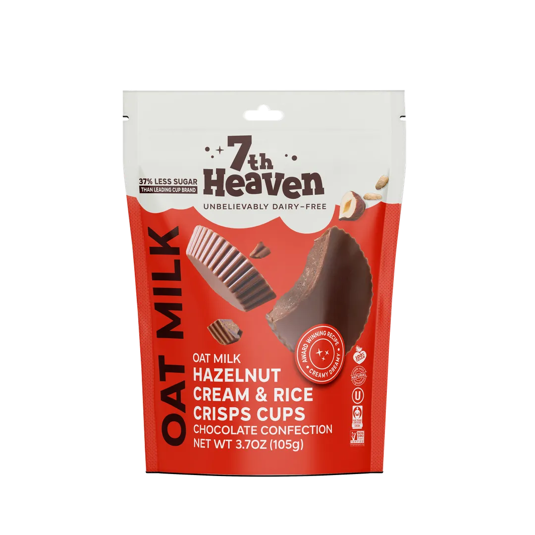 Hazelnut Cream & Rice Crisps Cups Pouch - Oat Milk Chocolate Confection