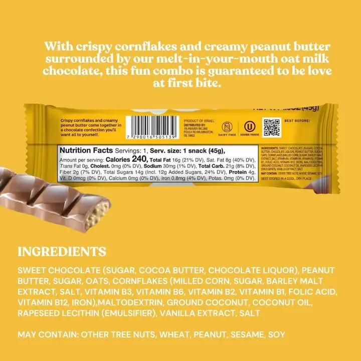 Peanut Butter & Cornflakes - Oat Milk Chocolate Confection