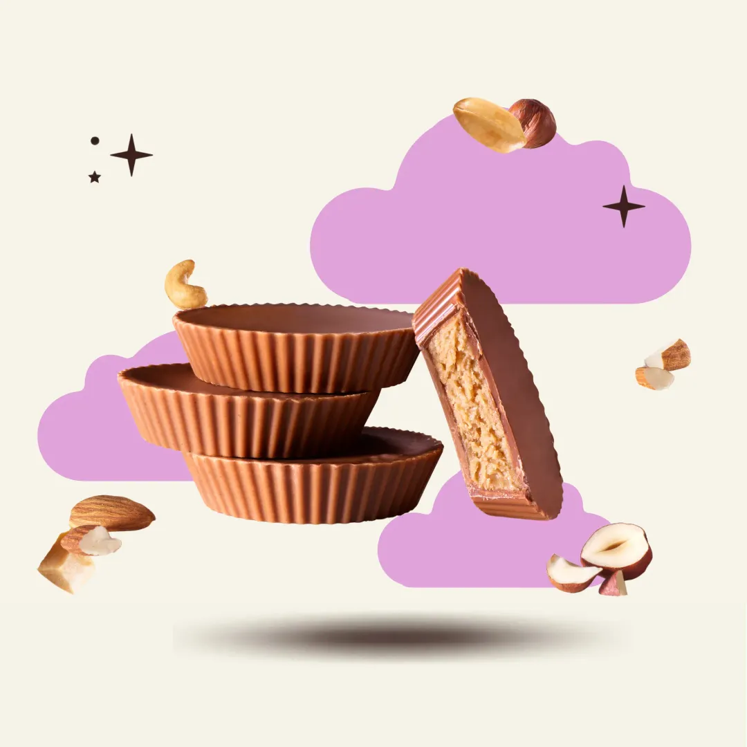 Mixed Nuts Cream Cups - Oat Milk Chocolate Confection