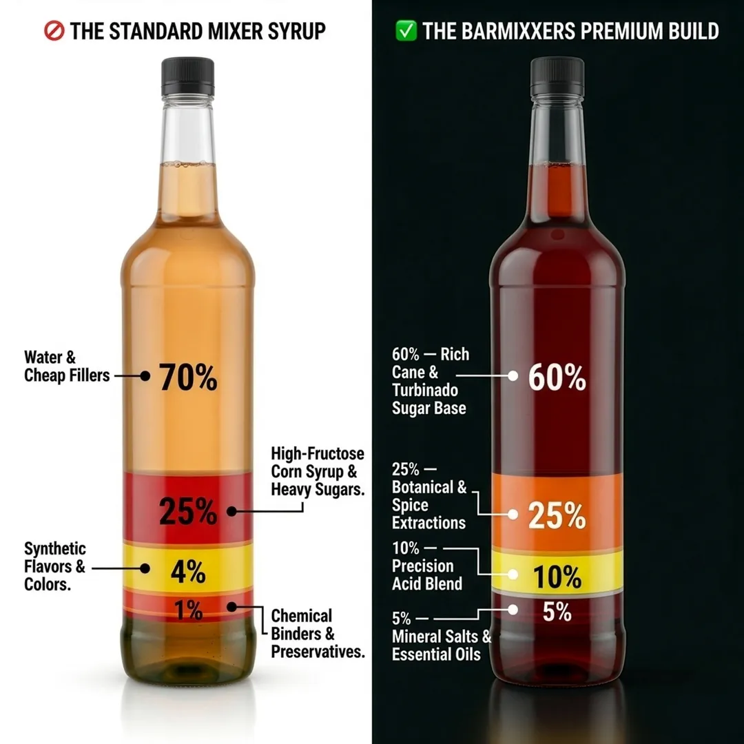 BarMixxers Premium Zero-Proof Dad’s Old Fashioned Mixer (16oz Glass Bottle) - 32-Serving Artisan Concentrate with Aromatic Bitters & Demerara