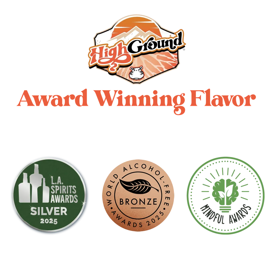 High Ground Elixir All Natural Mushroom Seltzer - Orange Passionfruit 12oz