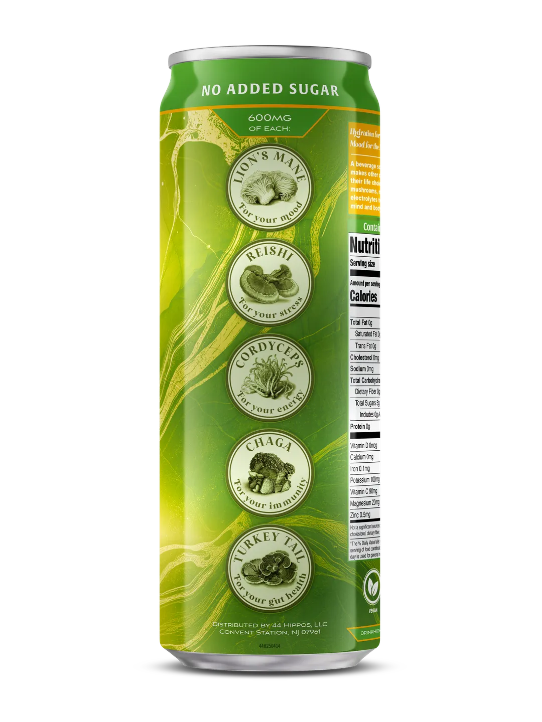 High Ground Elixir All Natural Mushroom Seltzer - Yuzu Lime 12oz