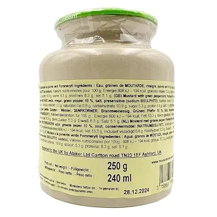 Pommery - Gourmet Green Peppercorn Mustard - 8.8oz