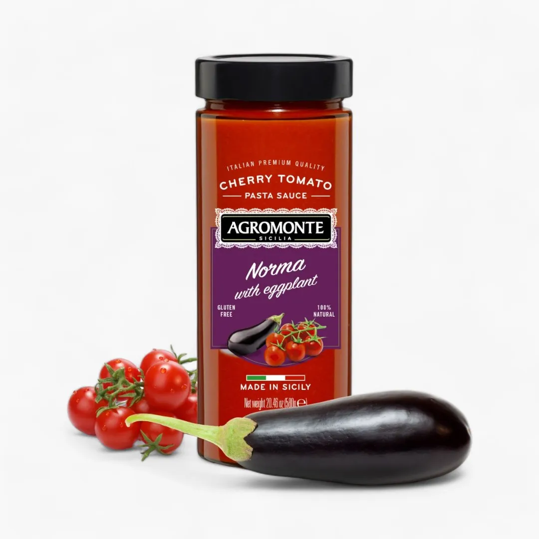 Agromonte Eggplant and Cherry Tomatoes Pasta Sauce, 20.46 oz