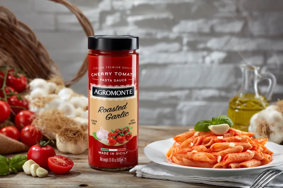 Agromonte Ready To Use Roasted Garlic Pasta Sauce, 20.46 oz