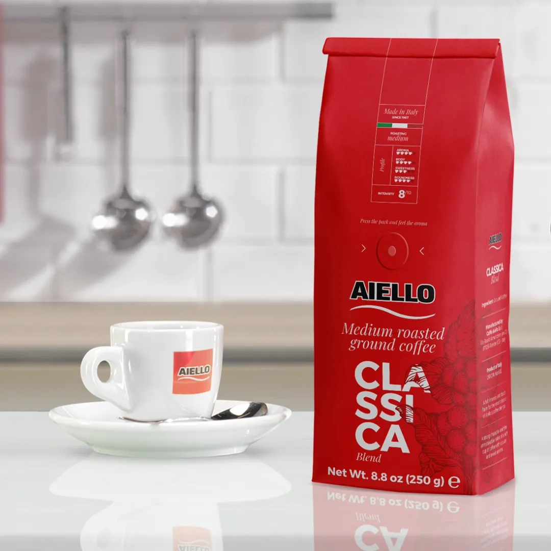 Aiello Caffe Classica Italian Espresso -Fine Ground- 8.8 oz