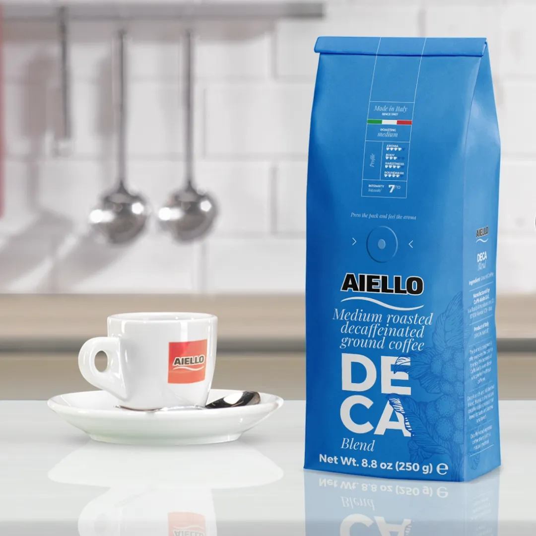 Aiello Caffe Decaf Italian Espresso -Fine Ground- 8.8 oz
