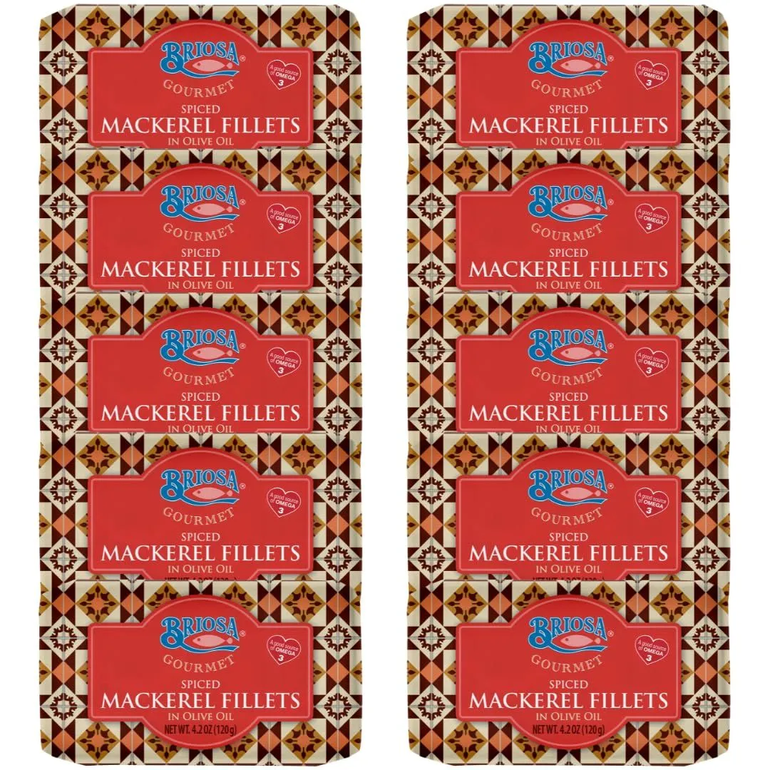 Briosa Gourmet Spiced Mackerel Fillets in Olive Oil