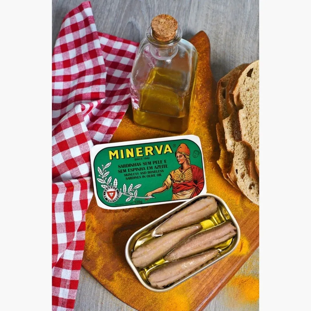 Minerva Gourmet Skinless, Boneless Sardines in Olive Oil