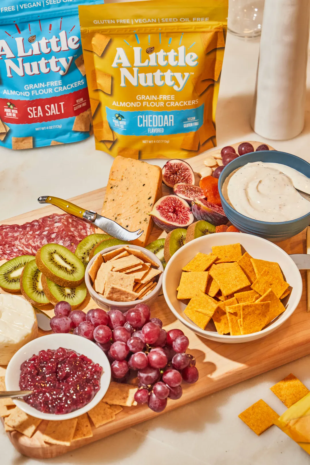 Mixed Case Grain-Free, Gluten-Free Sea Salt & Cheddar Flavored Crackers