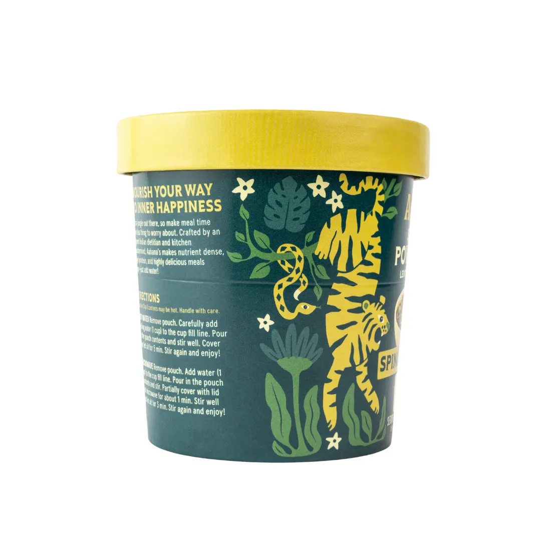 Aahana’s Sprouted Power Bowl – Spinach & Garlic Gluten‑Free | High Protein | High Fiber | Oil‑Free | Sugar‑Free | Vegan | Plant‑Based | Shelf‑Stable | Ready‑to‑Eat (6 Pack)