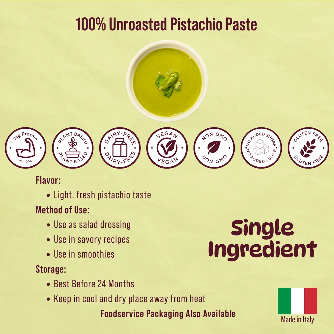 100% Unroasted Pistachio Butter
