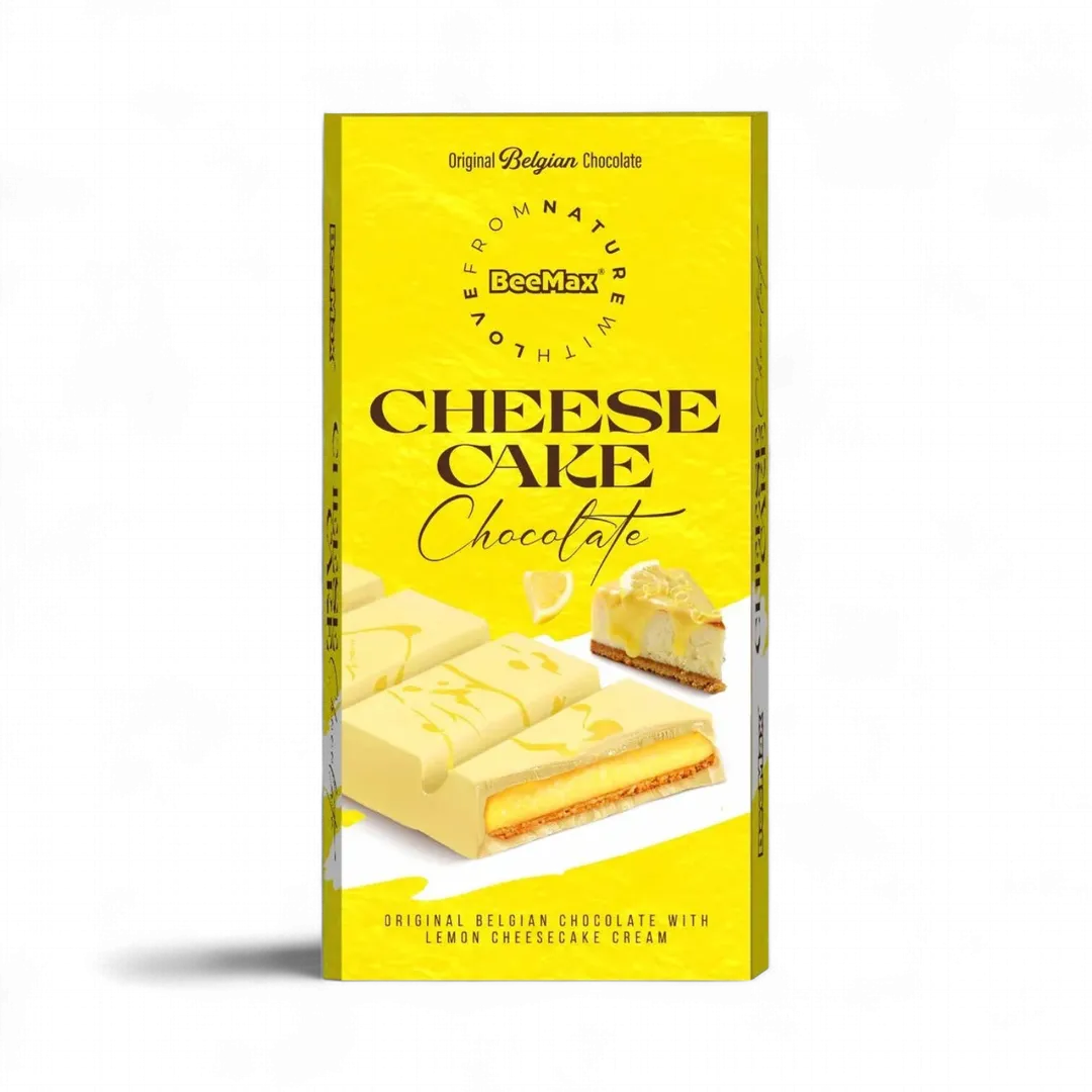 Beemax Belgian Chocolate with Lemon Cheesecake Cream Bar 7oz
