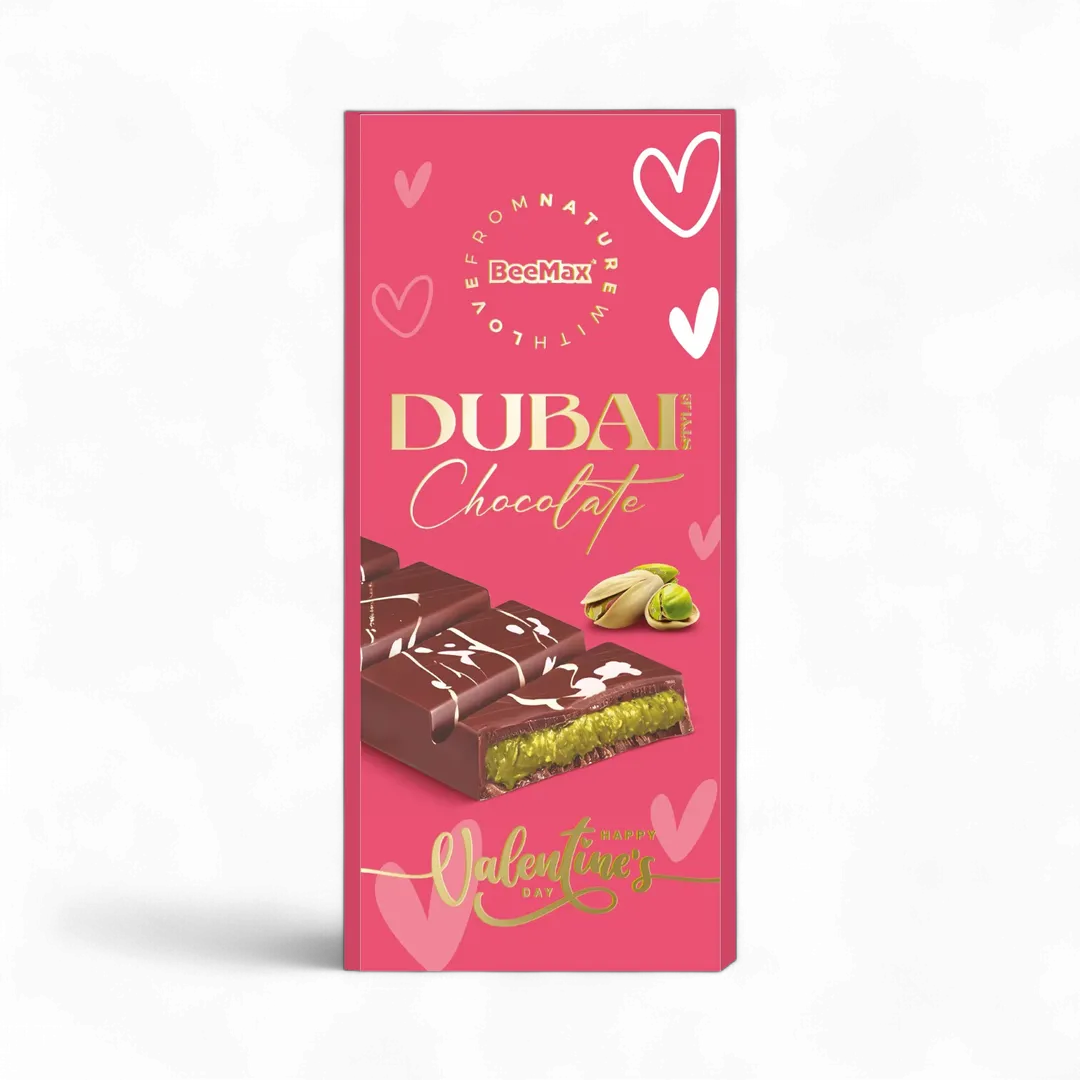 Beemax Dubai Chocolate Valentine Series Pink Design 3.36oz