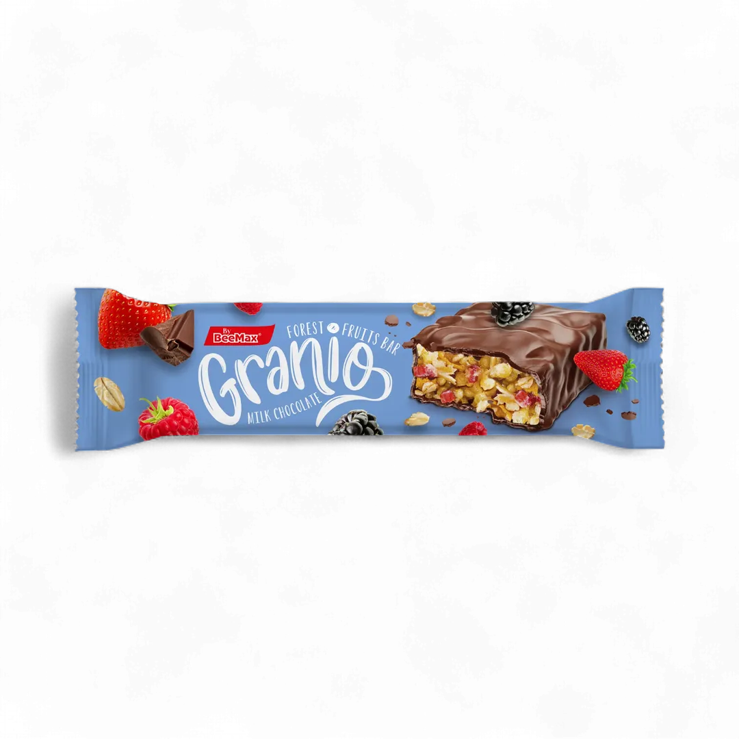 Beemax Granio Milk Chocolate Cereal Bar with Forest Fruits