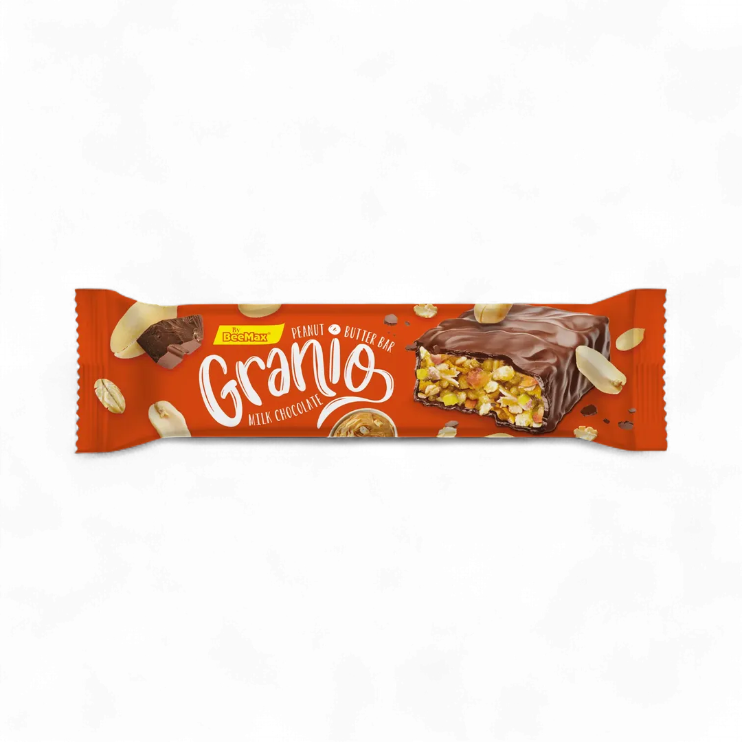 Beemax Granio Milk Chocolate Cereal Bar with Peanut Butter