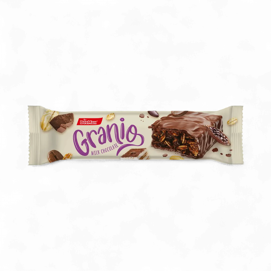 Beemax Granio Milk Chocolate Cereal Bar with Tramisu Flv