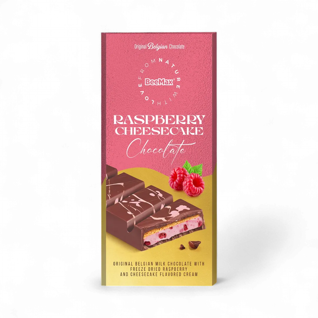 Beemax Milk Choc. & Raspberry Cheesecake Cream Bar 3.36oz