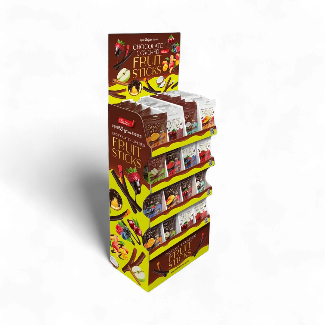 Chocolate Covered Fruit Sticks Stand Shipper 128ct