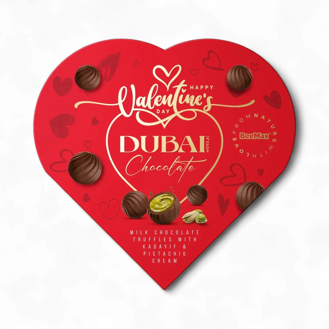 Dubai Chocolate – Valentine’S Day Special Heart Box 4.24oz
