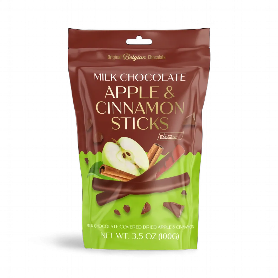 Milk Chocolate Covered Dried Apple & Cinnamon Sticks