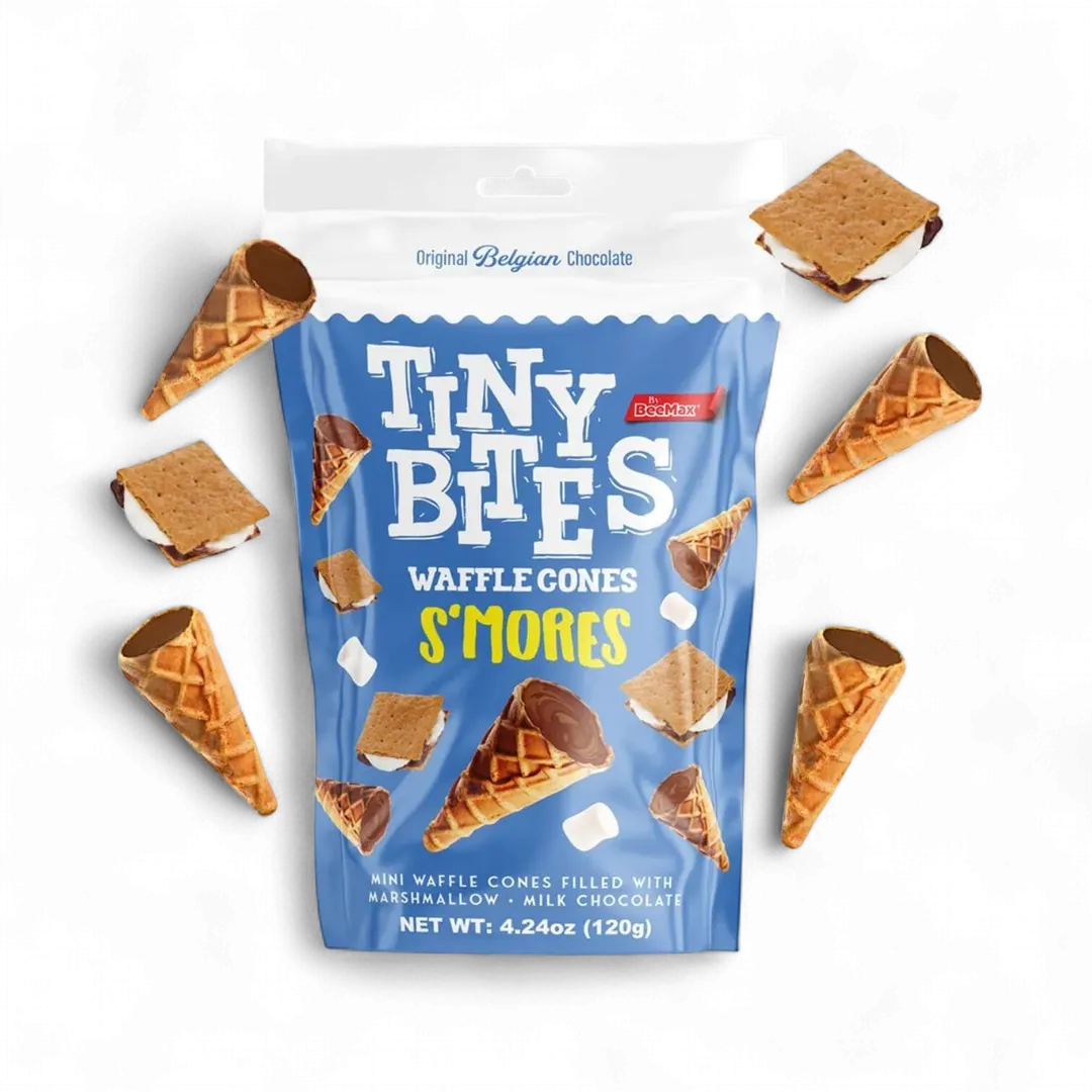 Tiny Bites Mini Waffle Cones W S'mores Flv 4.24oz