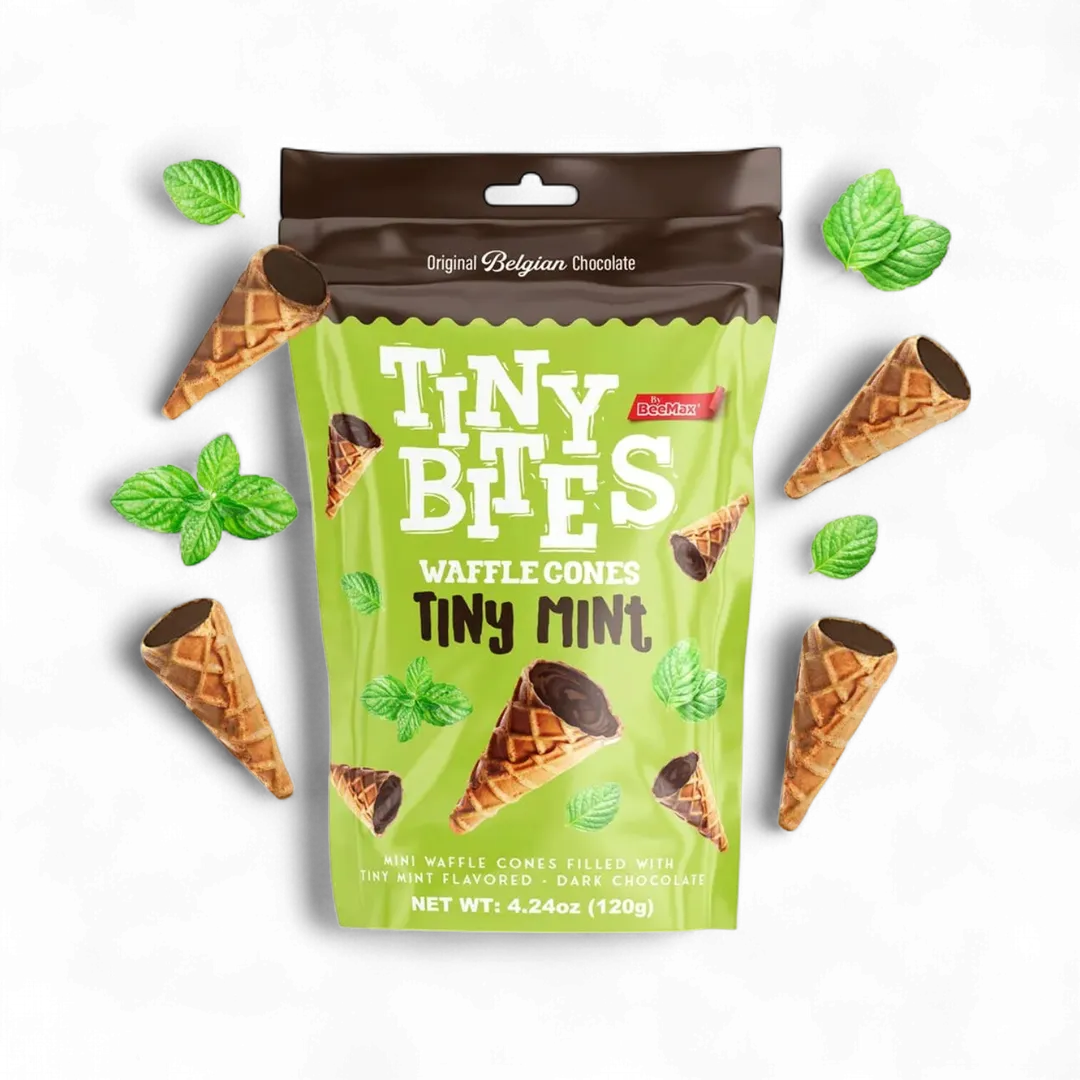 Tiny Bites Tiny Mint Mini Waffle Cones 4.24oz