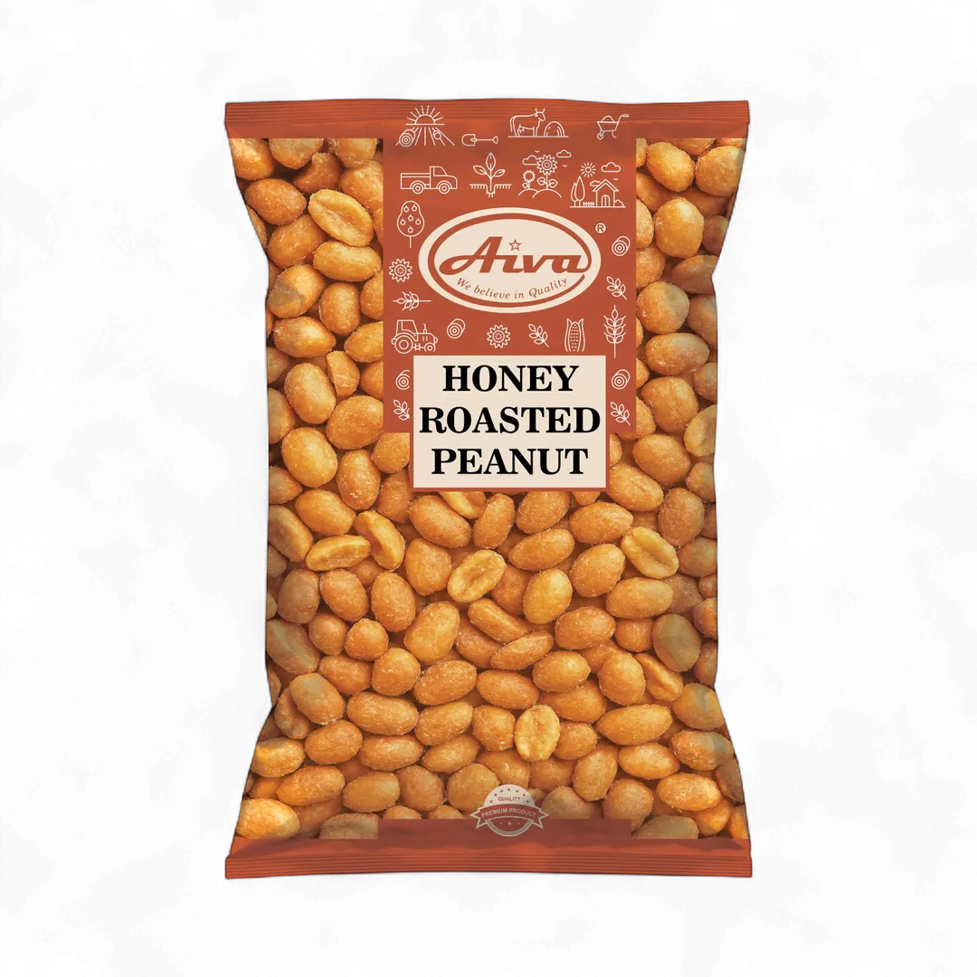 Aiva Honey Roasted Peanuts – Sweet Crunchy Snack, Plant-Based Protein, Perfect Party Peanuts