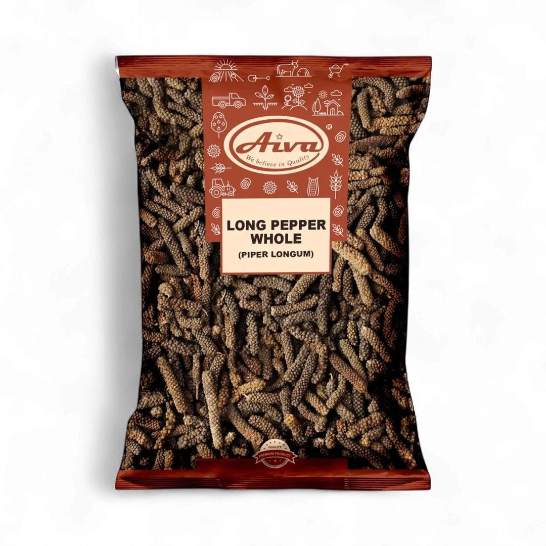 Aiva Long Pepper Whole | piper longum | Pippali Spice | Whole Dried Peppercorn | Indian Masala Ingredient | Biryani Seasoning
