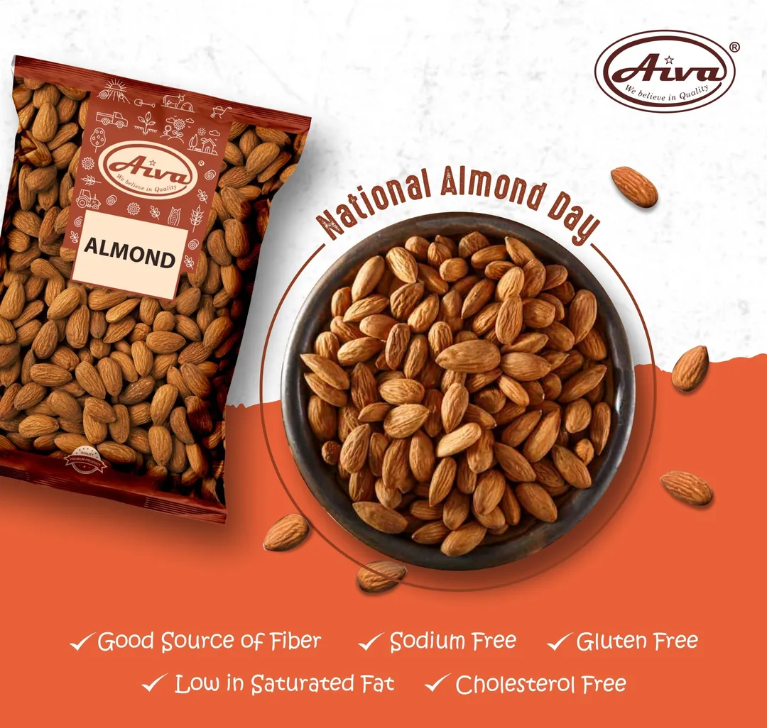 AIVA Natural Whole Raw Almonds | Grown in the USA