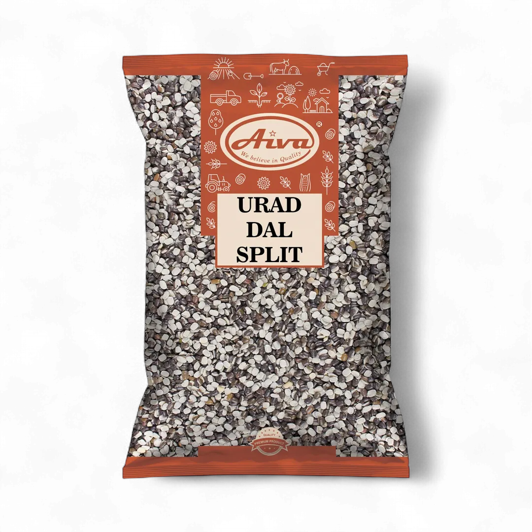 Aiva Urad Split Black Gram (Urad Dal with skin) – Premium Loose Split Black Gram for Cooking, Indian & South Asian Cuisine Use