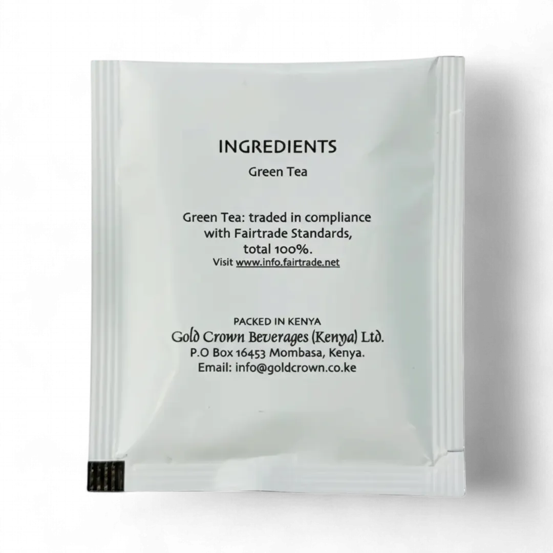 Kericho Pure Green Tea bags  Individually Wrapped Bags, 1000 tea bags for Food Service