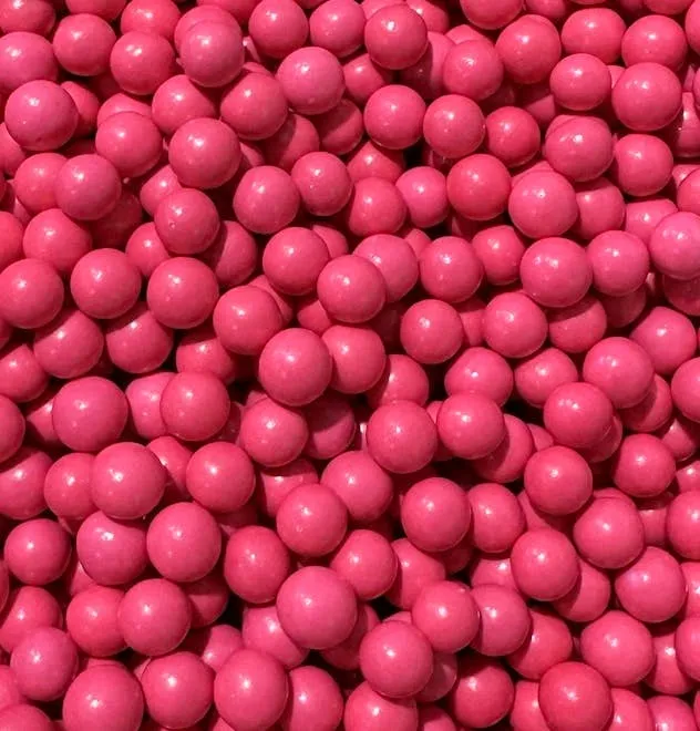 Beemax Chocolate Candy Ball Shape Pink Crispy Shell Bulk