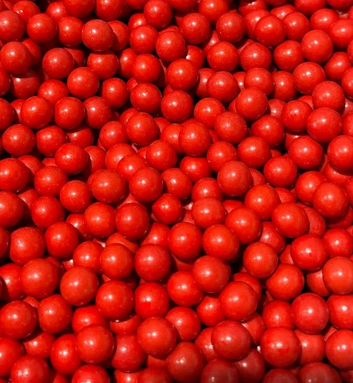 Beemax Chocolate Candy Ball Shape Red Crispy Shell Bulk