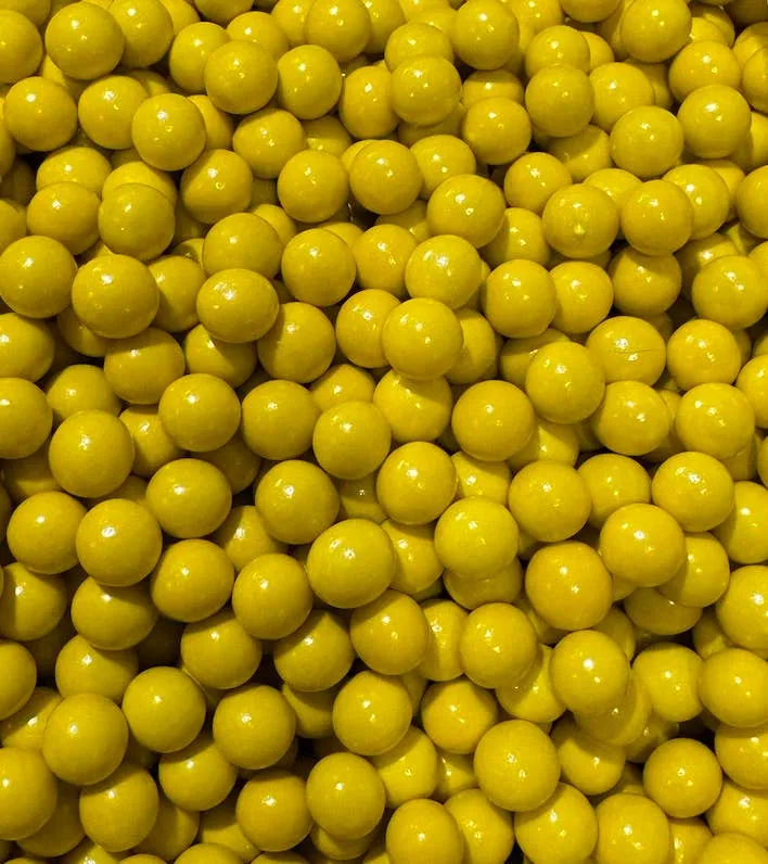 Beemax Chocolate Candy Ball Shape Yellow Crispy Shell Bulk